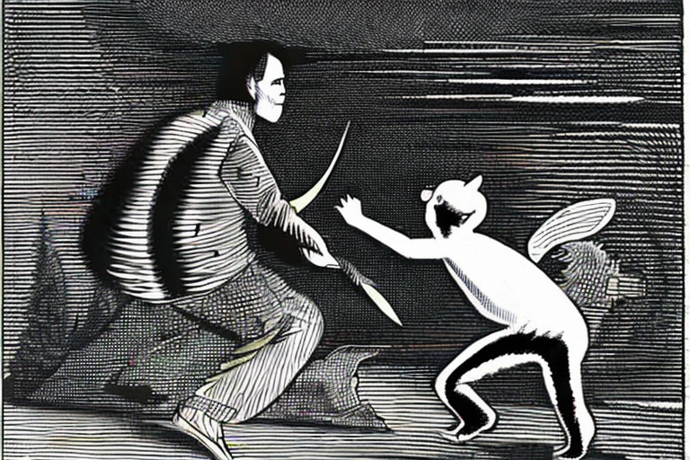 A possible image for the title of this article could be a diagram of a faunus attacking a human.