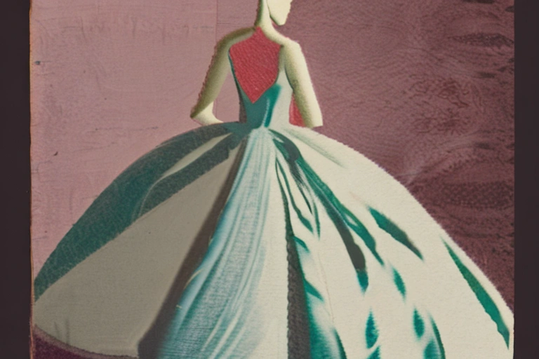 A woman in a gown